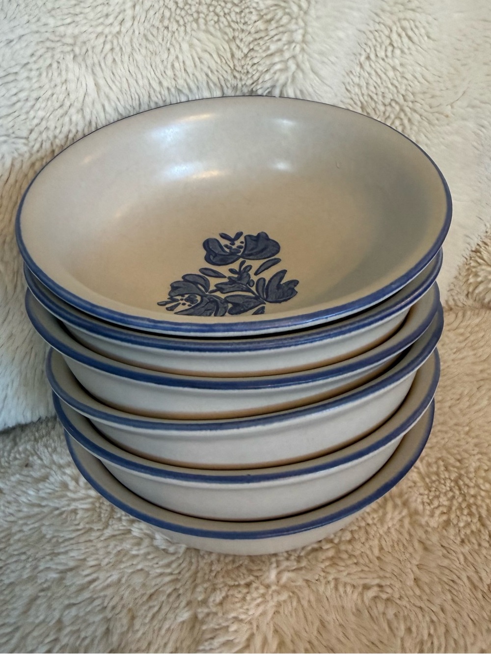 Set Of 6 Pflatzgraff Yorktowne Cereal/ Soup Bowls 6” USA